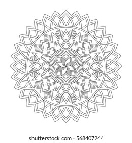 Floral mandala, vector illustration