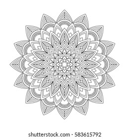 Floral mandala, vector illustration