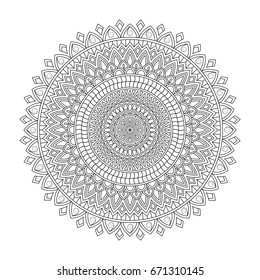 Floral mandala, vector illustration
