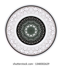 Floral Mandala. Vector Illustration. For Coloring Book, Greeting Card, Invitation, Tattoo. Anti-Stress Therapy Pattern.