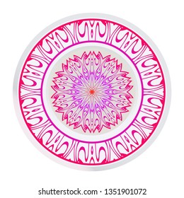 Floral Mandala. Vector Illustration. For Coloring Book, Greeting Card, Invitation, Tattoo. Anti-Stress Therapy Pattern.
