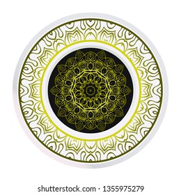 Floral Mandala. Vector Illustration. For Coloring Book, Greeting Card, Invitation, Tattoo. Anti-Stress Therapy Pattern.