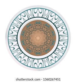 Floral Mandala. Vector Illustration. For Coloring Book, Greeting Card, Invitation, Tattoo. Anti-Stress Therapy Pattern.