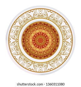 Floral Mandala. Vector Illustration. For Coloring Book, Greeting Card, Invitation, Tattoo. Anti-Stress Therapy Pattern.