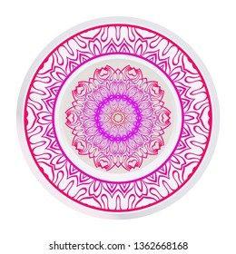 Floral Mandala. Vector Illustration. For Coloring Book, Greeting Card, Invitation, Tattoo. Anti-Stress Therapy Pattern.