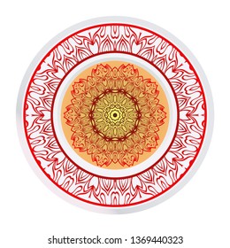 Floral Mandala. Vector Illustration. For Coloring Book, Greeting Card, Invitation, Tattoo. Anti-Stress Therapy Pattern.