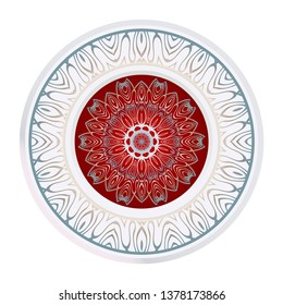 Floral Mandala. Vector Illustration. For Coloring Book, Greeting Card, Invitation, Tattoo. Anti-Stress Therapy Pattern.