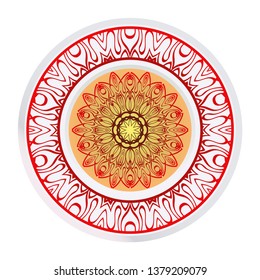 Floral Mandala. Vector Illustration. For Coloring Book, Greeting Card, Invitation, Tattoo. Anti-Stress Therapy Pattern.