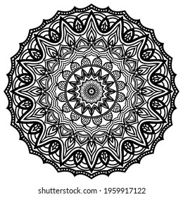 Floral mandala. Vector illustration. Deisgn element