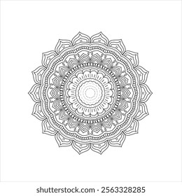 "Floral Mandala Vector Illustration - Elegant and Intricate Design"

