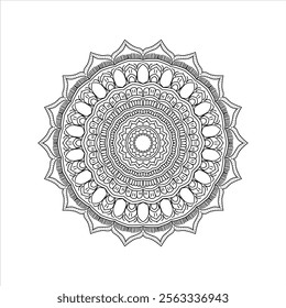 "Floral Mandala Vector Illustration - Elegant and Intricate Design"

