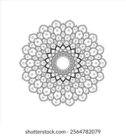 "Floral Mandala Vector Illustration - Elegant and Intricate Design"

