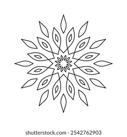 Ilustración vectorial floral del mandala para el Diseño gráfico