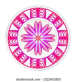 Floral Mandala. Vector Illustration. Repeating Sample Figure And Line. For Fashion Interiors Design, Wallpaper, Textile Industry. Anti-Stress Therapy Pattern.