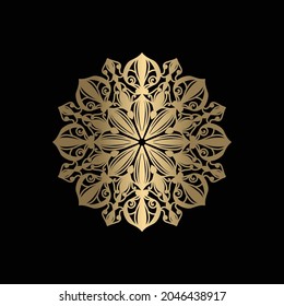Floral Mandala. Vintage Decorative Elements. Illustration.