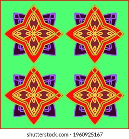Floral mandalas. Decorative elements. Eastern drawing, vector illustration.
