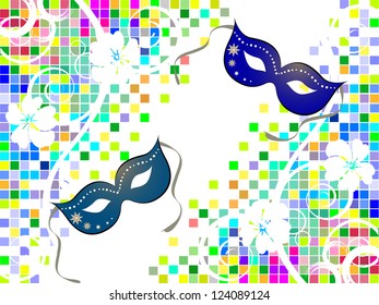 Floral mask - vector