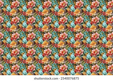 Floral meadow background for textile, wallpaper, pattern fills, covers, surface, print, gift wrap, scrapbooking, decoupage.