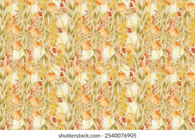 Floral meadow background for textile, wallpaper, pattern fills, covers, surface, print, gift wrap, scrapbooking, decoupage.