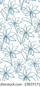 floral meadow doodle Scandinavian contemporary seamless pattern design fabric printing monochrome stylish modern textured