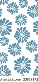 floral meadow doodle Scandinavian contemporary seamless pattern design fabric printing monochrome stylish modern textured