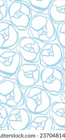 floral meadow doodle Scandinavian seamless pattern design fabric printing monochrome stylish modern textured