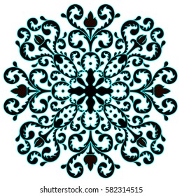 floral medallion pattern