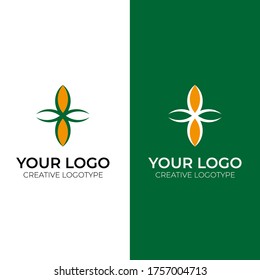 Floral medical and beauty logo design minimal logotype vector template