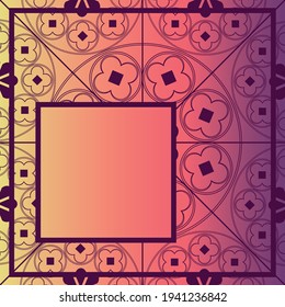 Plantilla de fondo de patrón medieval floral Trimestre Berry Pinks