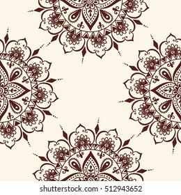 Floral mehendi pattern ornament
