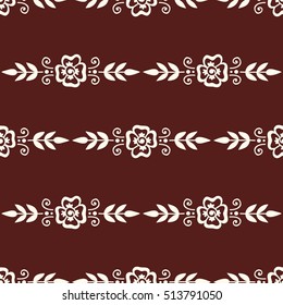 Floral mehendi pattern ornament