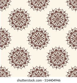Floral mehendi pattern ornament