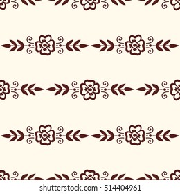 Floral mehendi pattern ornament