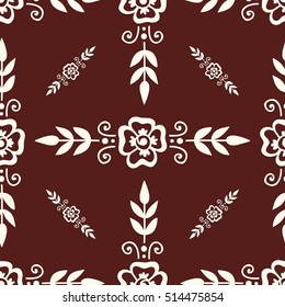 Floral mehendi pattern ornament
