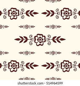 Floral mehendi pattern ornament