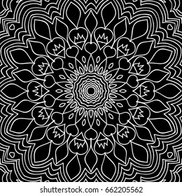 Floral mehendi pattern. vector illustration. hand drawn henna india tribal paisley background