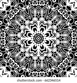 Floral mehendi pattern. vector illustration. hand drawn henna india tribal paisley background
