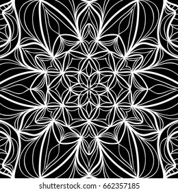 Floral mehendi pattern. vector illustration. hand drawn henna india tribal paisley background