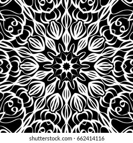 Floral mehendi pattern. vector illustration. hand drawn henna india tribal paisley background