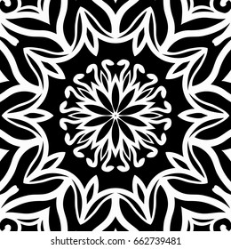 Floral mehendi pattern. vector illustration. hand drawn henna india tribal paisley background