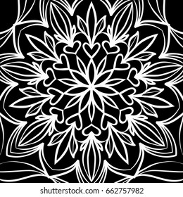 Floral mehendi pattern. vector illustration. hand drawn henna india tribal paisley background