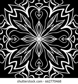 Floral mehendi pattern. vector illustration. hand drawn henna india tribal paisley background