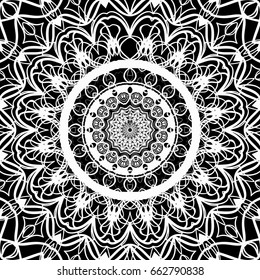 Floral mehendi pattern. vector illustration. hand drawn henna india tribal paisley background