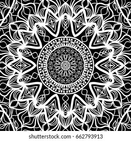 Floral mehendi pattern. vector illustration. hand drawn henna india tribal paisley background