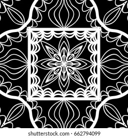 Floral mehendi pattern. vector illustration. hand drawn henna india tribal paisley background