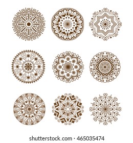 Floral mehendy lower pattern ornament