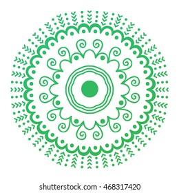 Floral mehendy lower pattern ornament