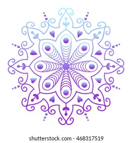 Floral mehendy lower pattern ornament
