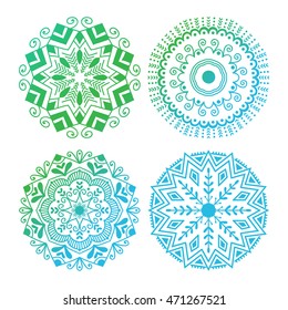 Floral mehendy lower pattern ornament