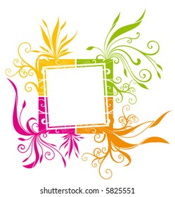 Floral merry border. Background